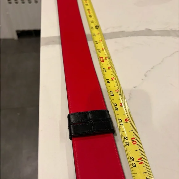 Christian Louboutin Black Belt with  Gold hardware New in Box - Picture 11 of 11